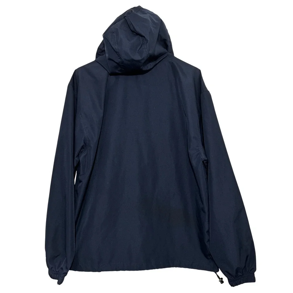 Champion Windbreaker Navy Blue Half Zip Hooded Anorak Mens Size Medium Jacket